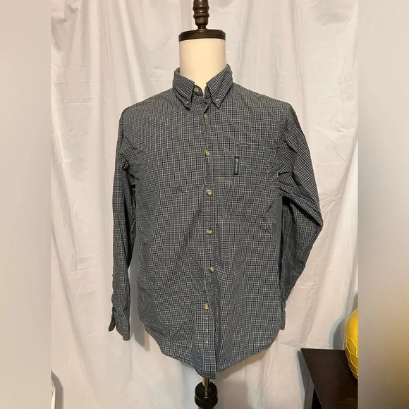 EUC Men’s Columbia Long Sleeve Button Down. Blue/grey Size Large. Chest Pocket - Picture 1 of 6